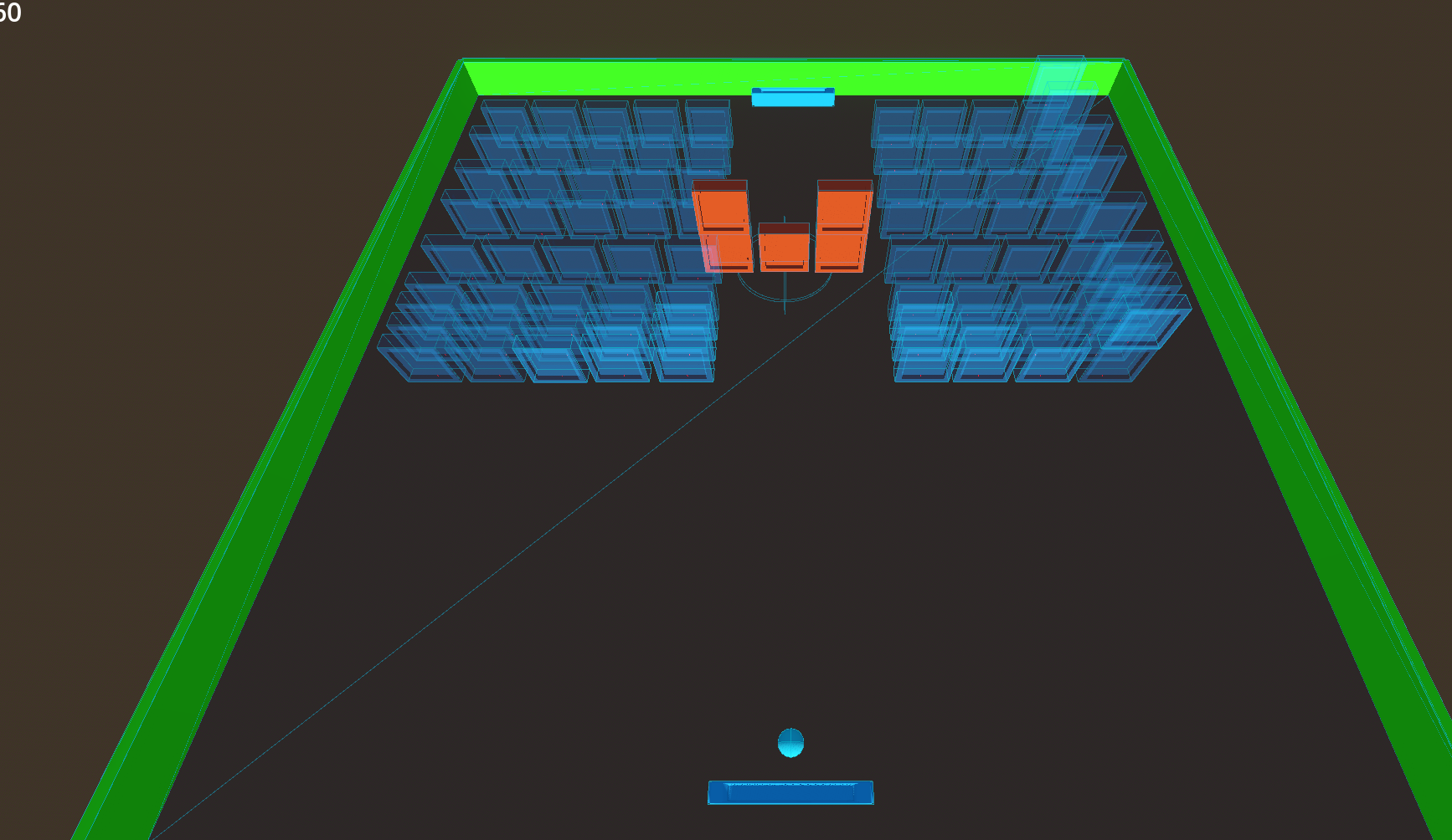 Added more bricks to check performance and game feel