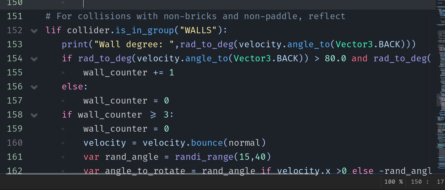 Adjusting the angles of the wall bounce